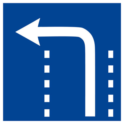 交通標志牌 虛線左轉